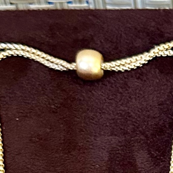 🌟4xHP🌟NWOT Chicos Ginger Convertible Bolo Style Matte Goldtone Necklace - Picture 4 of 7